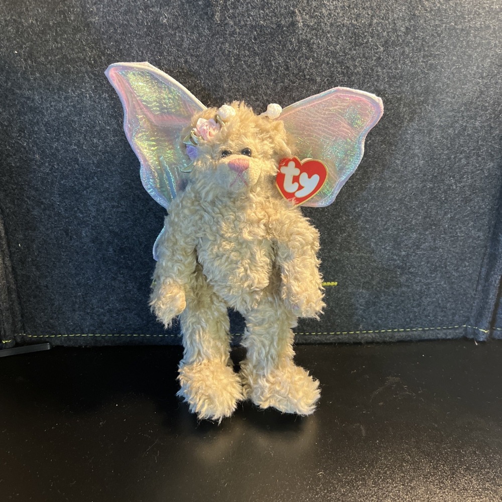 TY Beanie Baby Attic Treasures " Rafaella " Jointed Angel Fairy Brown Teddy Bear